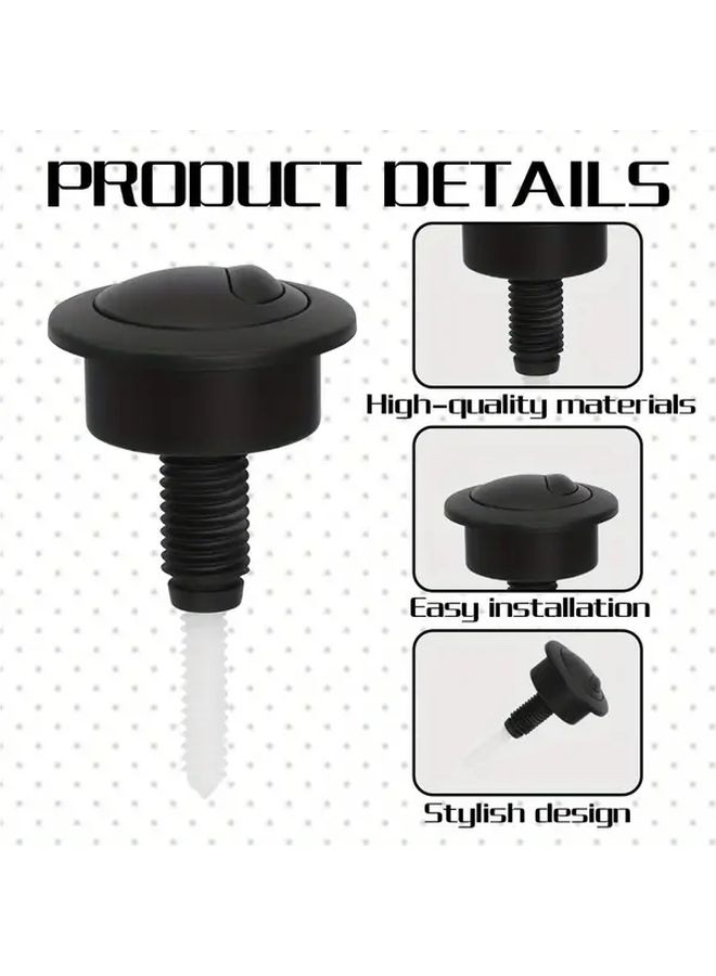 Black Adjustable Toilet Flush Button Key For Bathroom Drain Valve - Image 2
