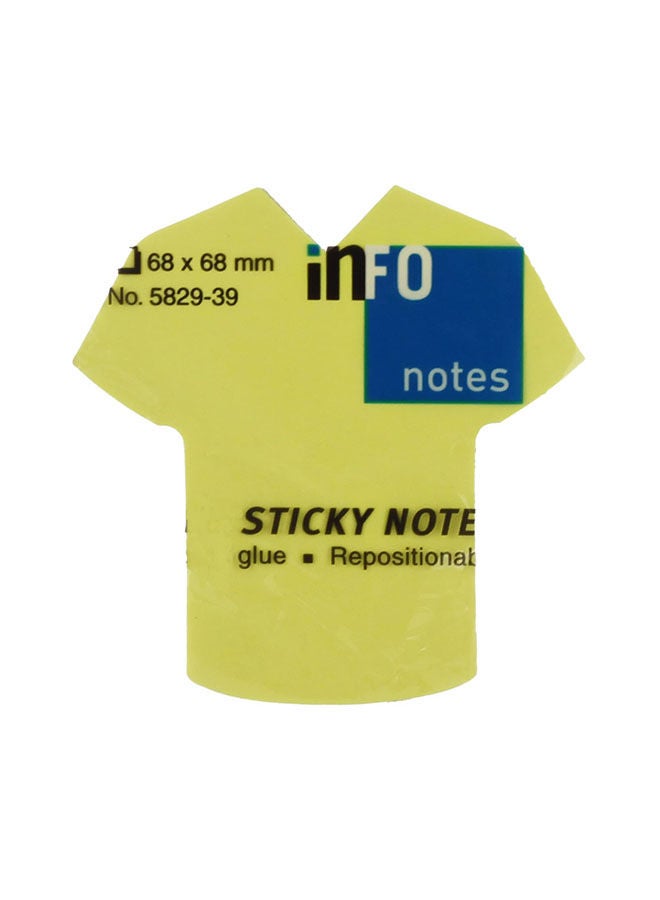 Info Sticky Notes Bucket Shirt Shape 200 Sheet-Multicolour