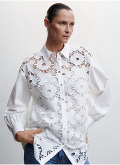 Openwork Button Down Shirt