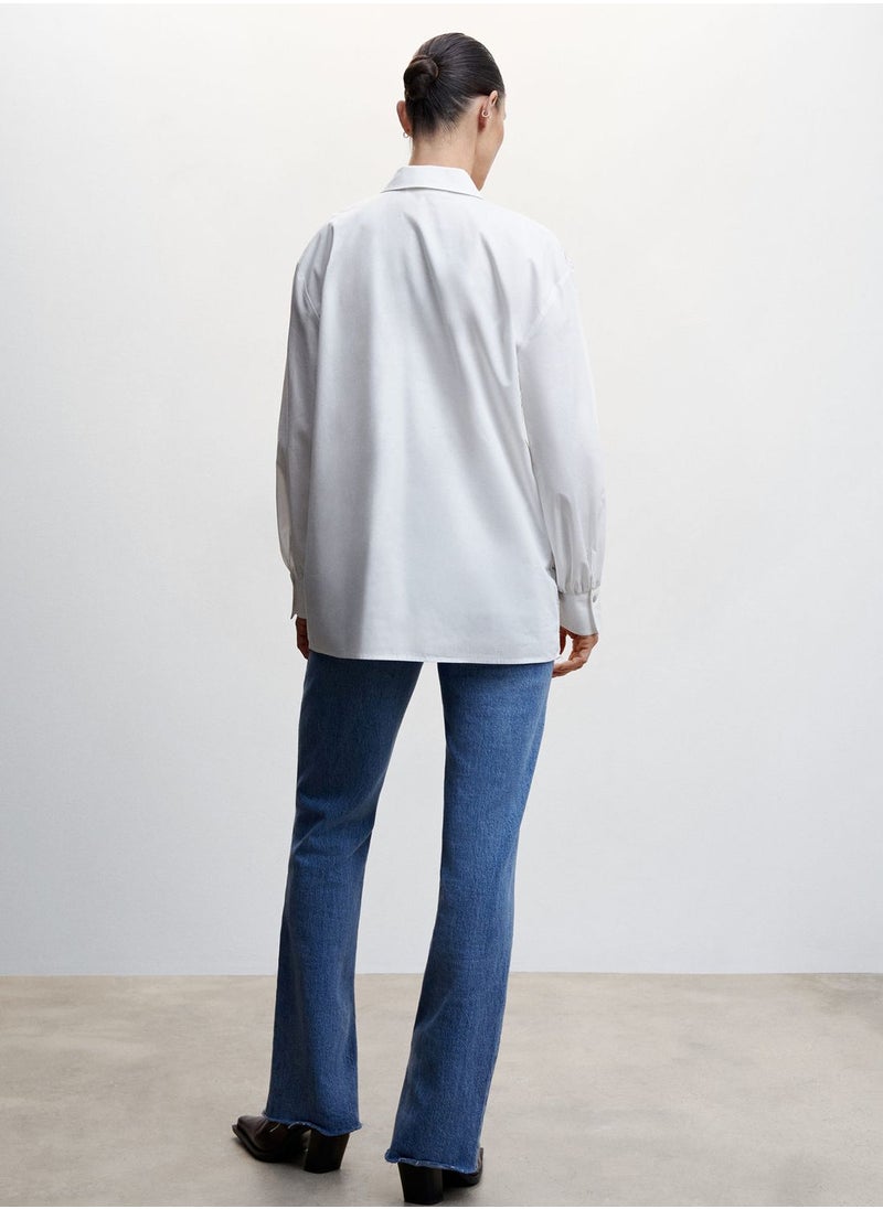 MANGO - Openwork Button Down Shirt - Image 1