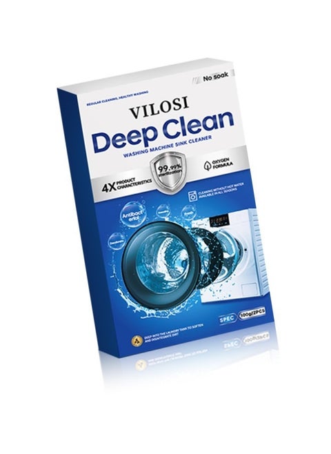 Washing Machine Cleaner no Need Tto Soak, High-Efficiency Odor-Removing Cleaning Powder for All Machines, Removes Soap Scum and Limescale