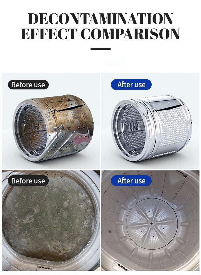 Washing Machine Cleaner no Need Tto Soak, High-Efficiency Odor-Removing Cleaning Powder for All Machines, Removes Soap Scum and Limescale