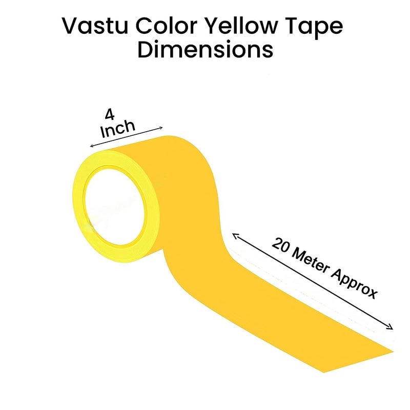 D-Fix ® شريط أرضيات فاستو الملون BOPP - بطول حوالي 20 متر وعرض 96 مم / 04 بوصة - لفة واحدة لكل عبوة - علاج فاستو دوتش / تصحيح فاستو للمرحاض والمدخل - أصفر - Image 2