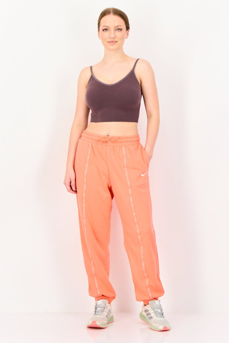 Nike Women Loose Fit Running Sweatpants, Orange - Image 4
