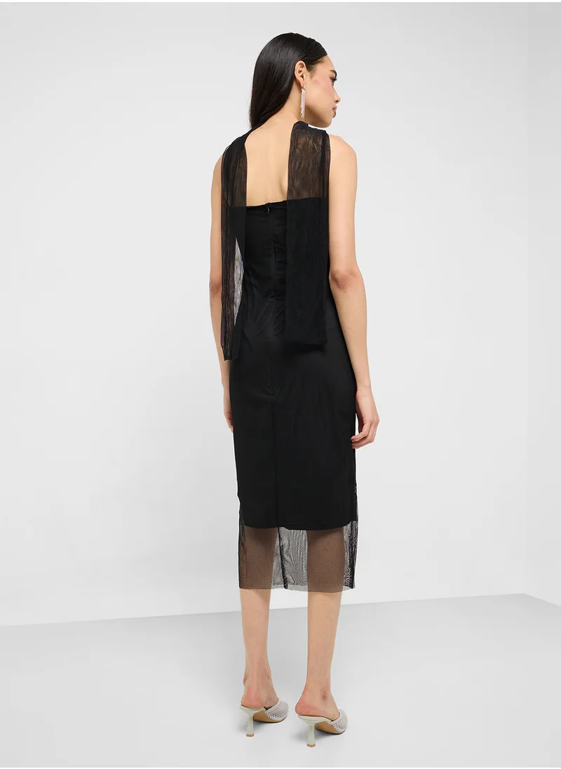 Ginger Mesh Overlay Dress