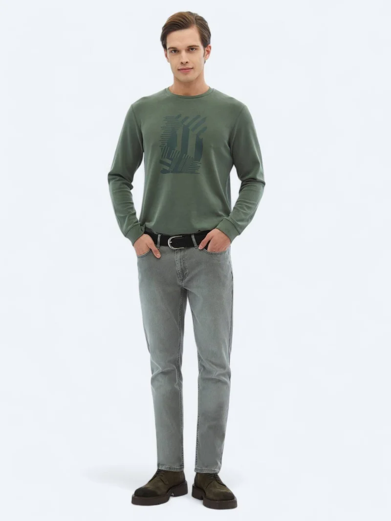 Kip Mink Slim Fit Denim Cotton Blended Trousers