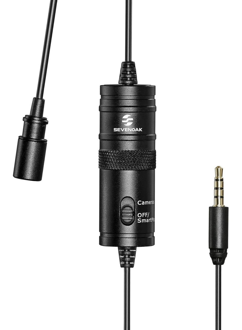 New M1 Lavalier Microphone - Professional Clip-On Mic for Clear Audio Recording (Black) - Image 2