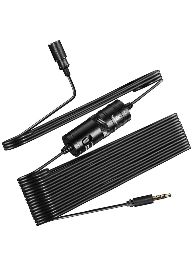 New M1 Lavalier Microphone - Professional Clip-On Mic for Clear Audio Recording (Black) - Image 5