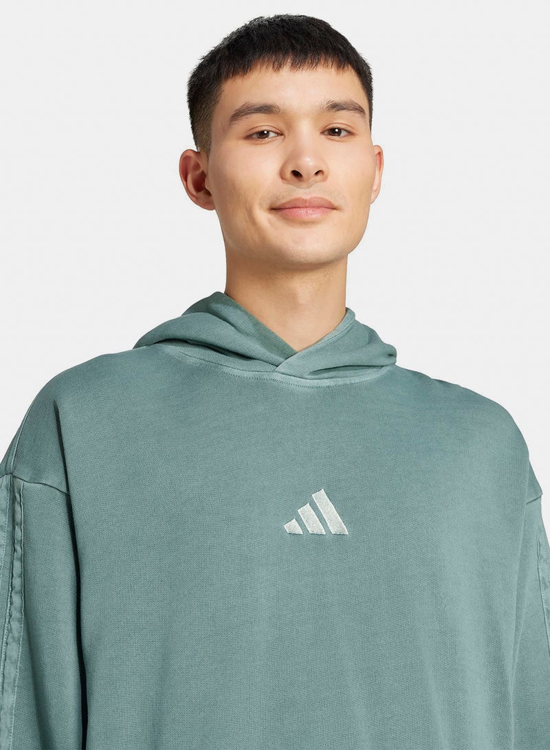 Adidas All Szn French Terry Washed Hoodie - Image 4