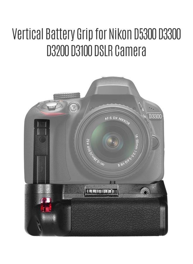 Replacement Vertical Battery Grip With Remote Control For Nikon D5300/D3300/D3200/D3100/DSLR Camera Black/Silver  - Image 3