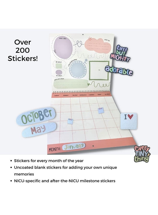 Every Tiny Thing My First Year - A NICU Baby Calendar with NICU Milestone Stickers to celebrate 365 days of precious memories starting in the Neonatal Intensive Care Unit (12x12) - Image 4