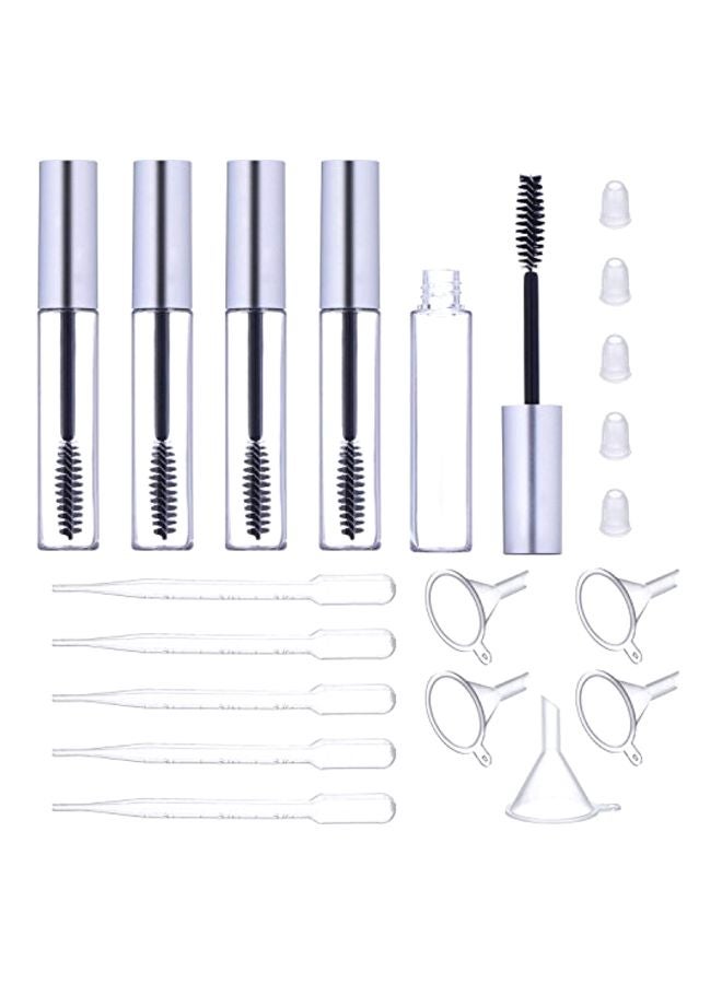 Loquat Empty Mascara Tube With Accessories Clear/Black/White - Image 1