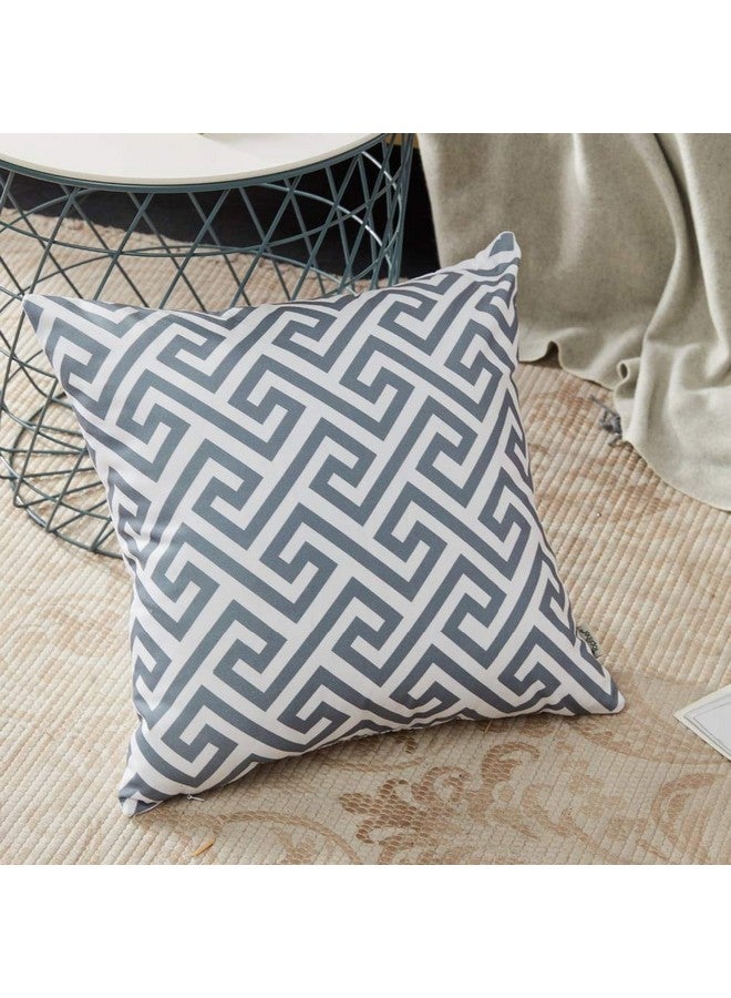 AEROHAVEN Set of 6 Satin Abstract Designer Decorative Throw Pillow/Cushion Covers - (Grey, 20 x 20 Inch) - Image 4