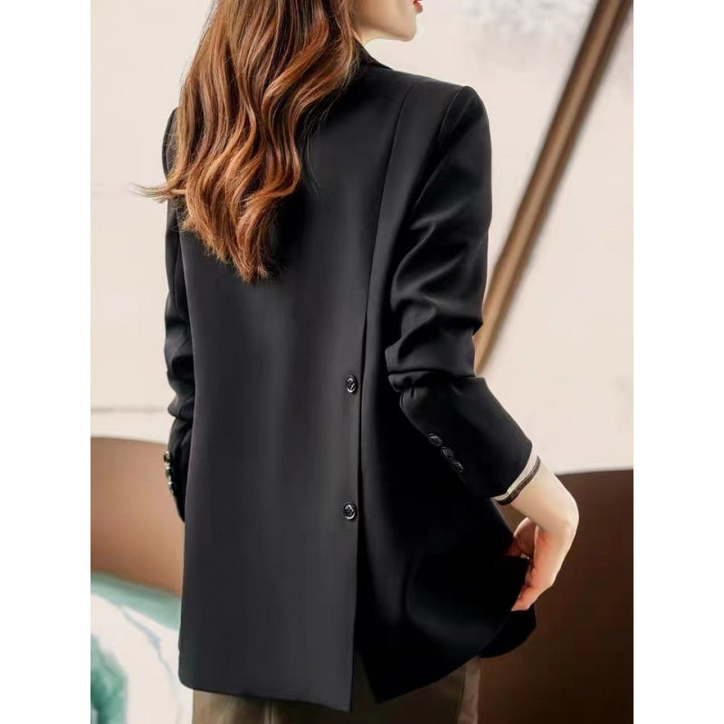 Feeling khaki Suit Jacket Womens 2025 Autumn New Popular Design Feeling Casual Elegant Small Suit Khaki  - Image 2