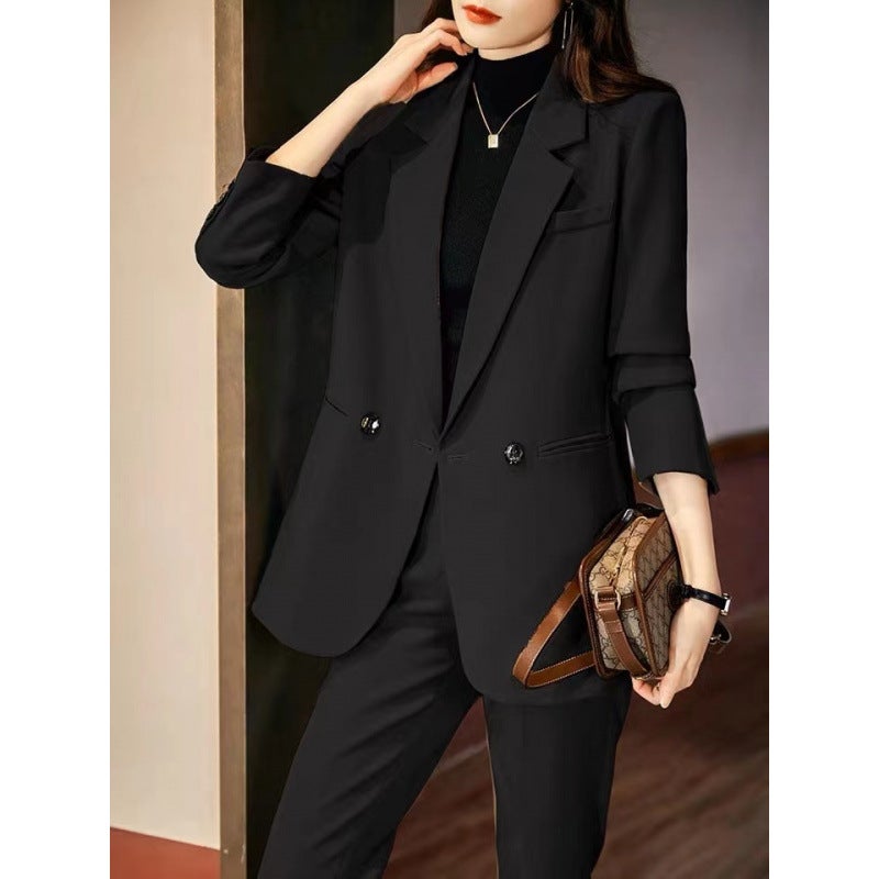 Feeling khaki Suit Jacket Womens 2025 Autumn New Popular Design Feeling Casual Elegant Small Suit Khaki  - Image 5