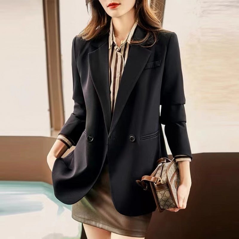 Feeling khaki Suit Jacket Womens 2025 Autumn New Popular Design Feeling Casual Elegant Small Suit Khaki  - Image 3