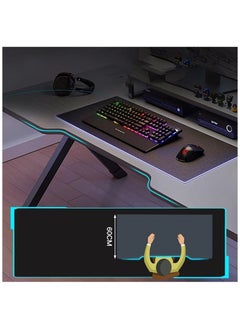 AGD Computer Desk Simple Gaming Desk for Bedroom Home Study Writing Desk Student Desk (100x60x74) Black  - Image 4