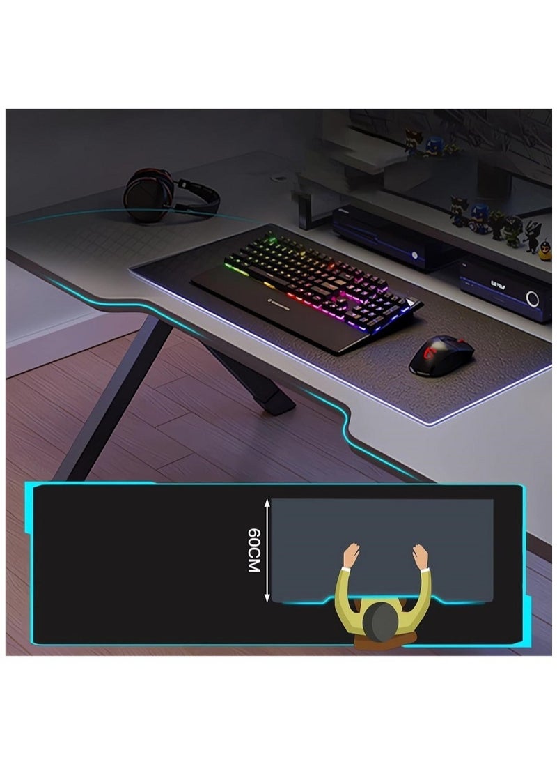 AGD Computer Desk Simple Gaming Desk for Bedroom Home Study Writing Desk Student Desk (100x60x74) Black  - Image 4
