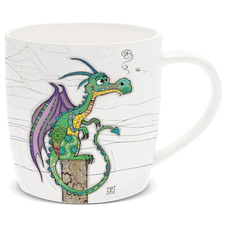 Lesser  Pavey British Designed Barrel Coffee Mug  Ceramic Mugs for Home or Work  Large Mugs for Hot Drinks  Dragon Mug Tea and Coffee Cups  Bug Art