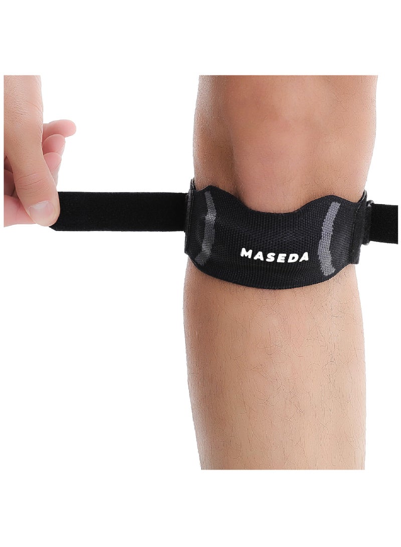 Excefore Knee Brace Patellar Tendon Support Strap 1 Pack, Knee Compression Band for Running Hiking Exercise Gym Fitness Basketball Tennis Badminton Volleyball Cycling Workout, Knee Crepitus and Pain Relief - Image 1