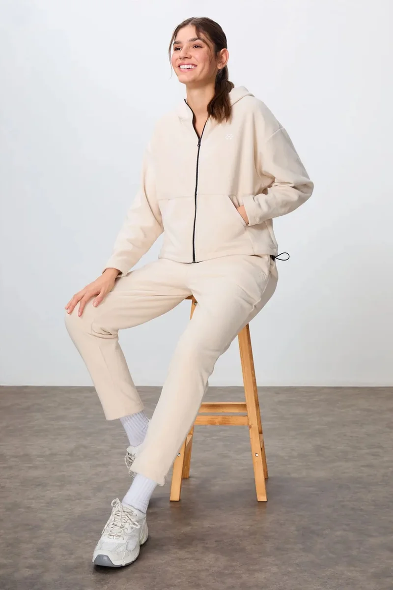 تومي لايف TOMMY Oversized Hooded Zipper Tracksuit Set