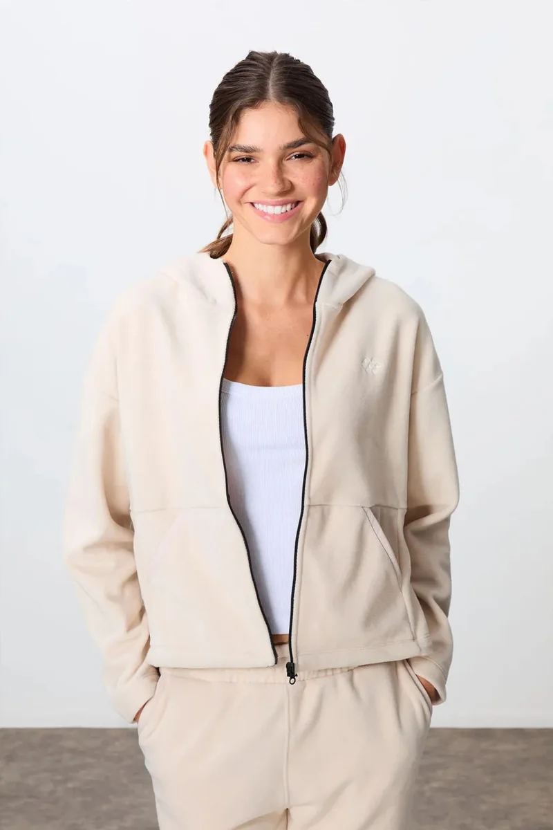 تومي لايف TOMMY Oversized Hooded Zipper Tracksuit Set