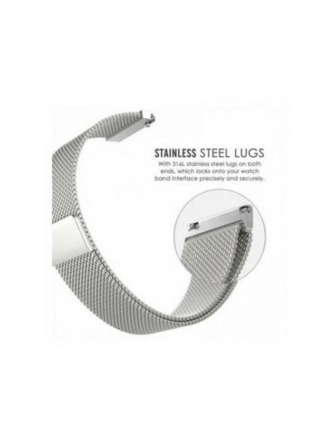 Magnetic Stainless Steel 22MM Band For Xiaomi Redmi Watch 5 Active/5 Lite - Silver - Image 1