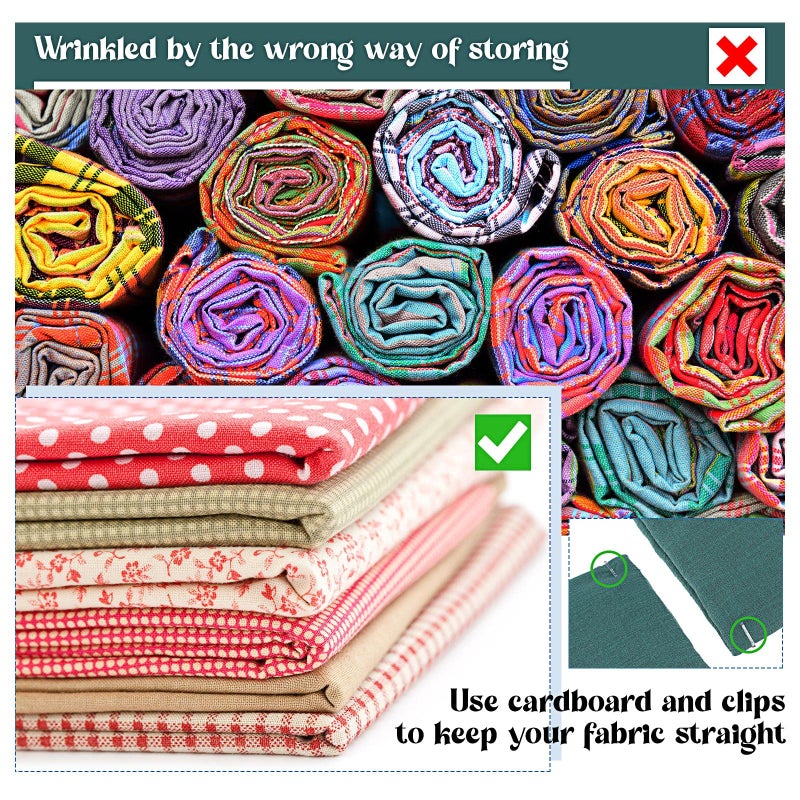 Teling 7.5 x 10.5 Inch Comic Book Boards Fabric Backing Board and U Shape Plastic Alligator Clips Poster Board for Folding Cloth and Storing Fabric Storage(200 Set) - Image 5