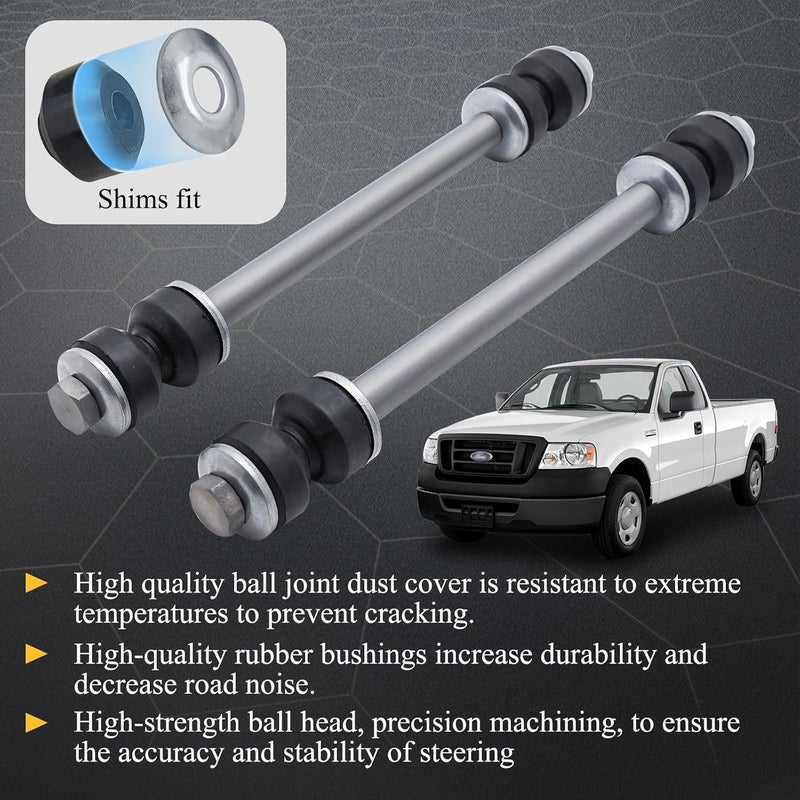 X4XZ رابط نهاية شريط الاستقرار الأمامي من سبائك الزنك والنيكل K7275 لـ دودج رام 1500 رام 2500 رام 3500 فورد إكسبلورر رينجر مازدا B2300 B2500 B3000 B4000 مير��وري ماونتينير 2L2Z5K483BA - Image 4