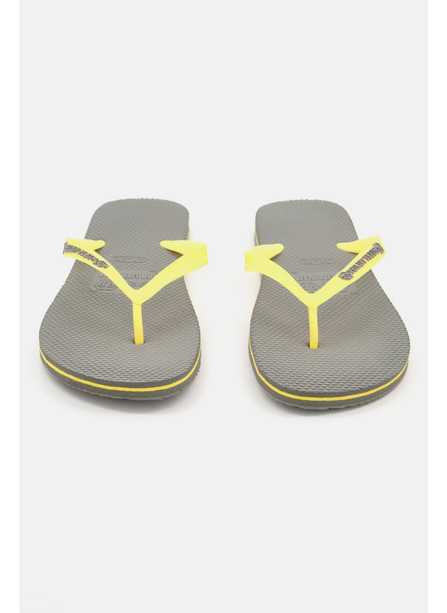 PHILIPP PLEIN Men Slip On Brand Logo Slippers, Grey  - Image 3