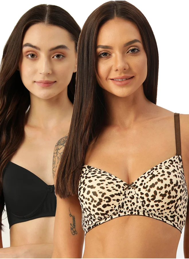 Leading Lady Pack of 2 - Padded Non-Wired T-Shirt Bra