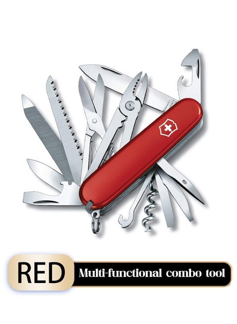 Swiss Army Knife, a portable multi-functional tool, a portable tool with 33 functions, suitable for various scenarios such as outdoor activities, rock climbing, and other outdoor adventures.