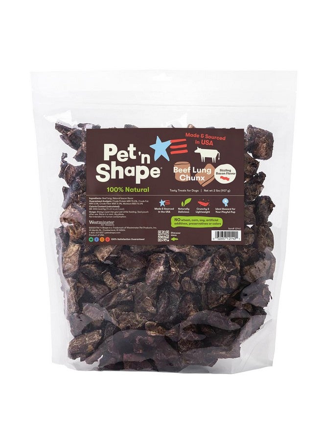 Pet 'n Shape Chunx - Beef Lung Natural Dog Treats - Made And Sourced In The Usa, 32 Ounce - Image 1