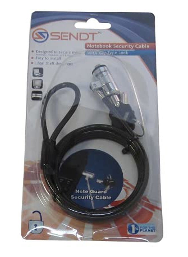 Sendt Black Notebook/Laptop Keyed Lock Security Cable - Image 2
