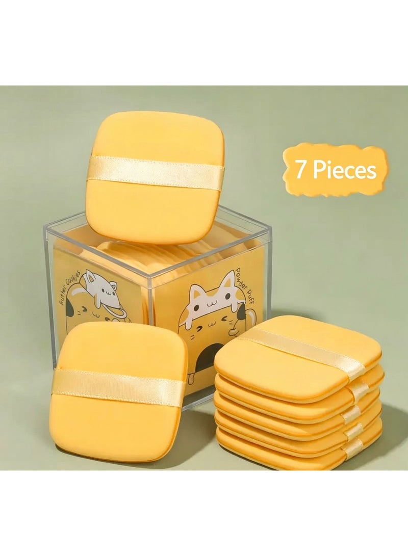 Myonly 7PCS,MYONLY  Butter Cookie Cushion Puffs, Dual-Use Dry And Wet Makeup Sponges, Makeup Tools - Image 4