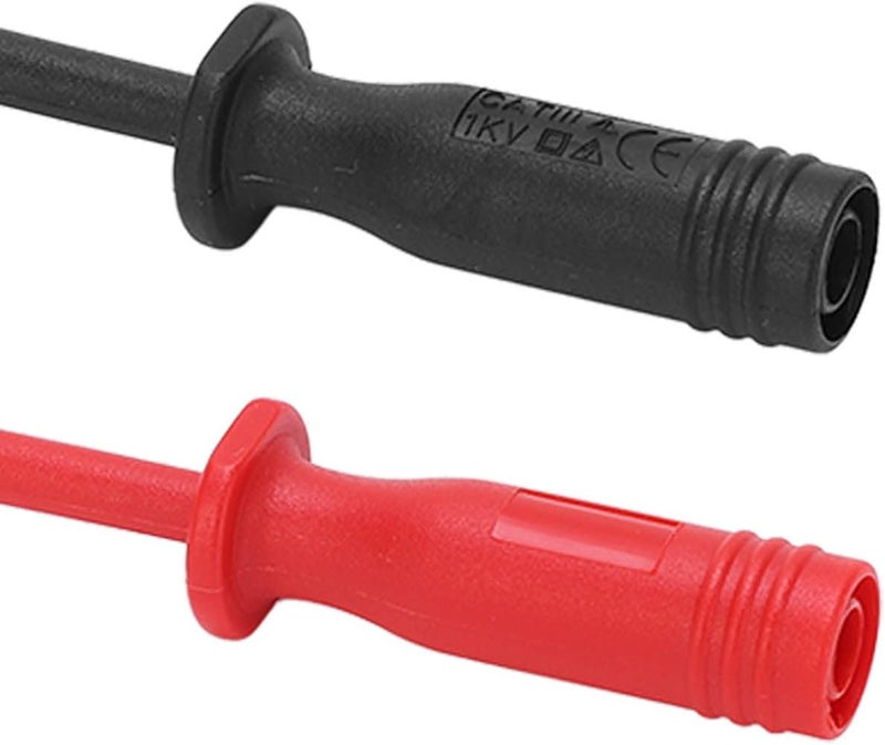 Piercing Multimeter Test Hook, 2PCS with 4mm Connector, Insulation Test Needle - High Safety Insulation, Stainless Steel Piercing, Ideal for Car Repair and Circuit Testing - Image 1