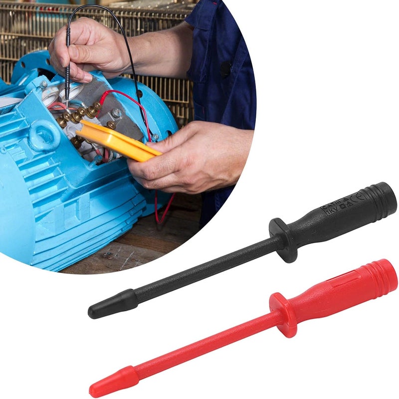 Piercing Multimeter Test Hook, 2PCS with 4mm Connector, Insulation Test Needle - High Safety Insulation, Stainless Steel Piercing, Ideal for Car Repair and Circuit Testing - Image 4
