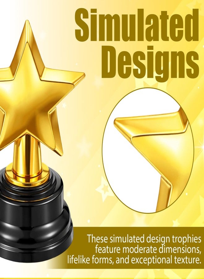 Exircy Star Trophy, Gold Mini Award Cup Plastic Tiny Small Trophy Cups for Sports Tournaments and Parties Winning Prizes - Image 3
