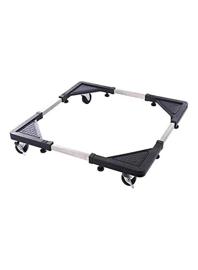 Rubber Wheel Mobile Fridge Stand Base 56*56cm,Washing Machine Stand with Wheels, Adjustable Furniture Dolly for Washer, Refrigerator and Dryer - Image 4