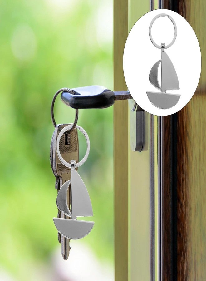 PACKOVE Sailboat Keyring Sailor Keychain Anchor Metal Keychains Nautical Keychain Boat Keyring Sailing Key Pendant Sailor For Captain Boating Lover - Image 5