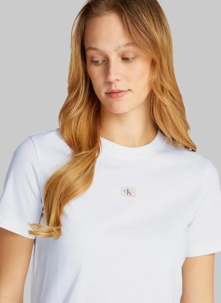 كالفن كلاين جينز Logo Detail Knitted T-Shirt