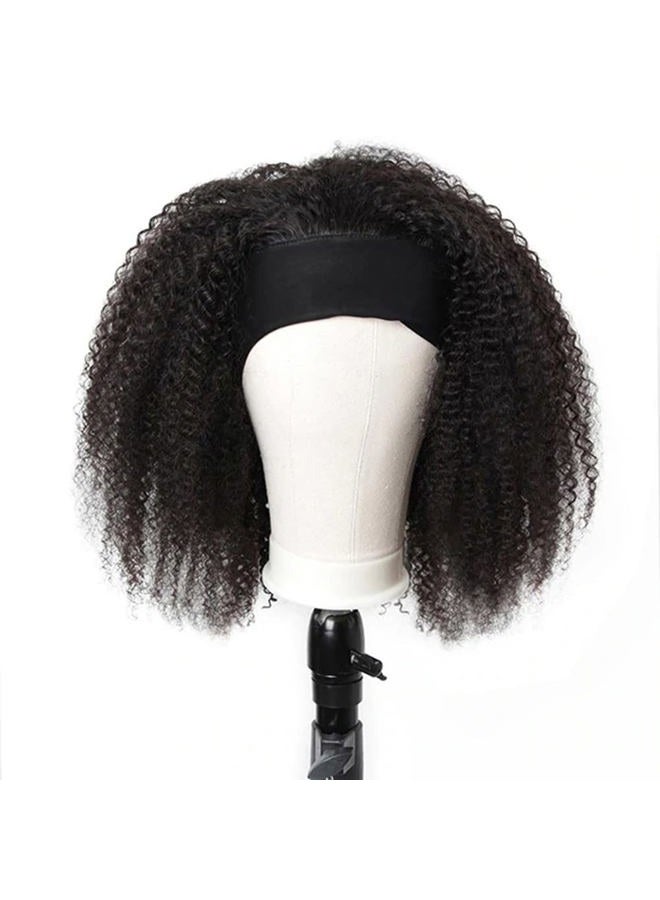 ISEE Hair Afro Kinky Curly Headband Wig Human Hair 180% Density Afro Wigs for Black Women Natural Curls 10A Glueless Human Hair Wigs (14 Inch) - Image 3
