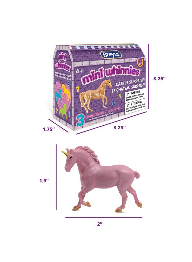 Breyer Breyer Horses Mini Whinnies Castle Surprise | 3 Unicorns | Random Assortment | 1:64 Scale | Unicorns Measure 2" x 1.5" | Model #7848 - Image 3