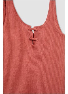 DeFacto Girl Slim Fit Woven Swimsuit  - Image 5