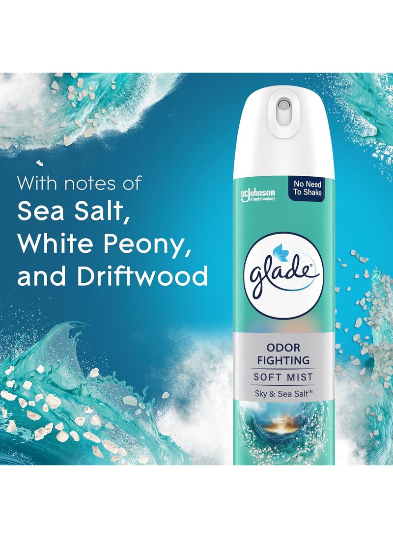 Glade Glade Air Freshener Room Spray Sky  Sea Salt Scent Odor Fighting to Deliver Long Lasting Freshness 8 Oz 6 Count  - Image 4