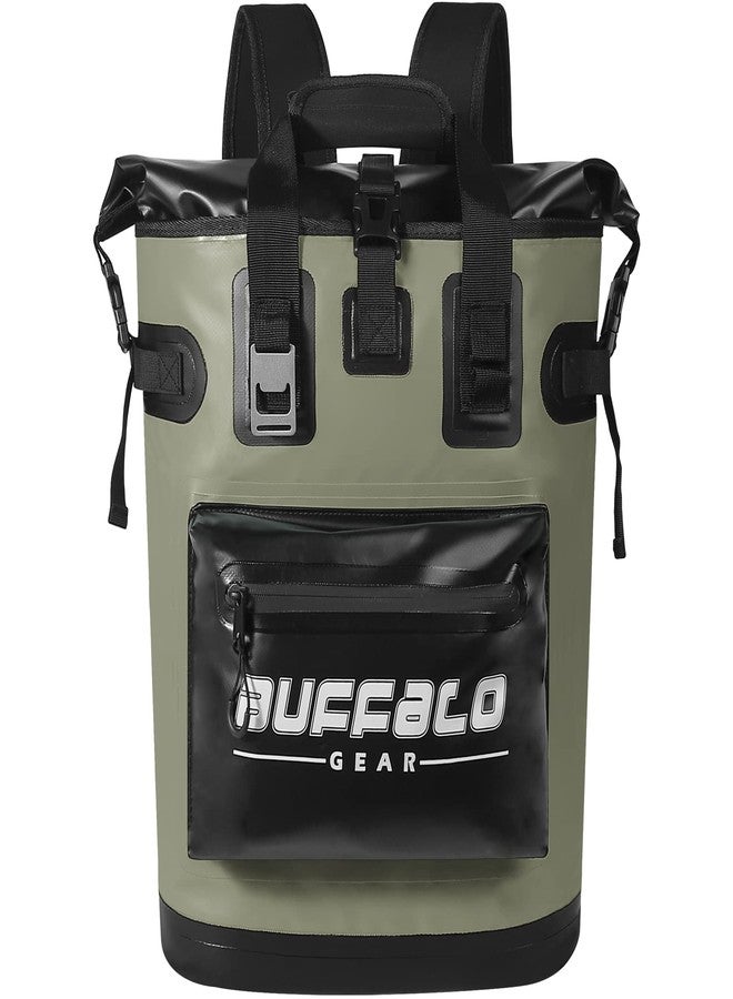 Buffalo Gear Cooler Backpack,18L Leakproof Cooler Bag Insulated Cooler for Picnic Beach Camping Hiking Park Fishing (Army Green) - Image 1