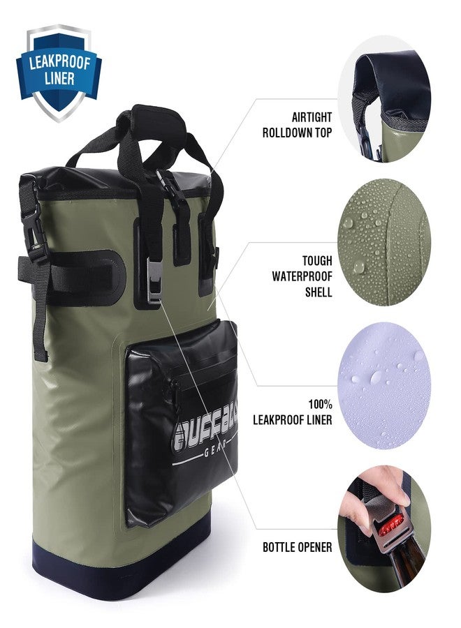 Buffalo Gear Cooler Backpack,18L Leakproof Cooler Bag Insulated Cooler for Picnic Beach Camping Hiking Park Fishing (Army Green) - Image 3