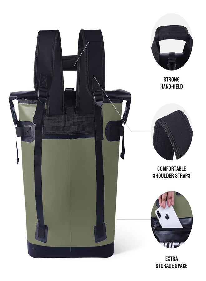 Buffalo Gear Cooler Backpack,18L Leakproof Cooler Bag Insulated Cooler for Picnic Beach Camping Hiking Park Fishing (Army Green) - Image 4