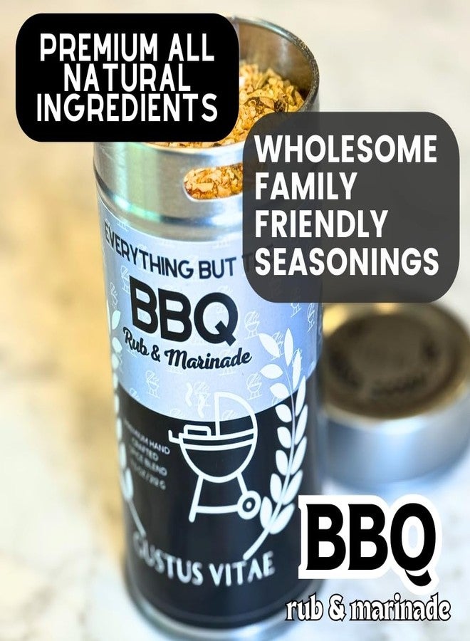 GUSTUS VITAE Everything But The BBQ Rub and Marinade | | Gourmet Seasoning | Artisanal Spice Blend | All Natural | Non GMO | GLP-1 Friendly | BBQ Grilling Seasoning | Hand Crafted | Made In USA | 7.5 oz | Small Batch | Gustus Vitae - Image 3