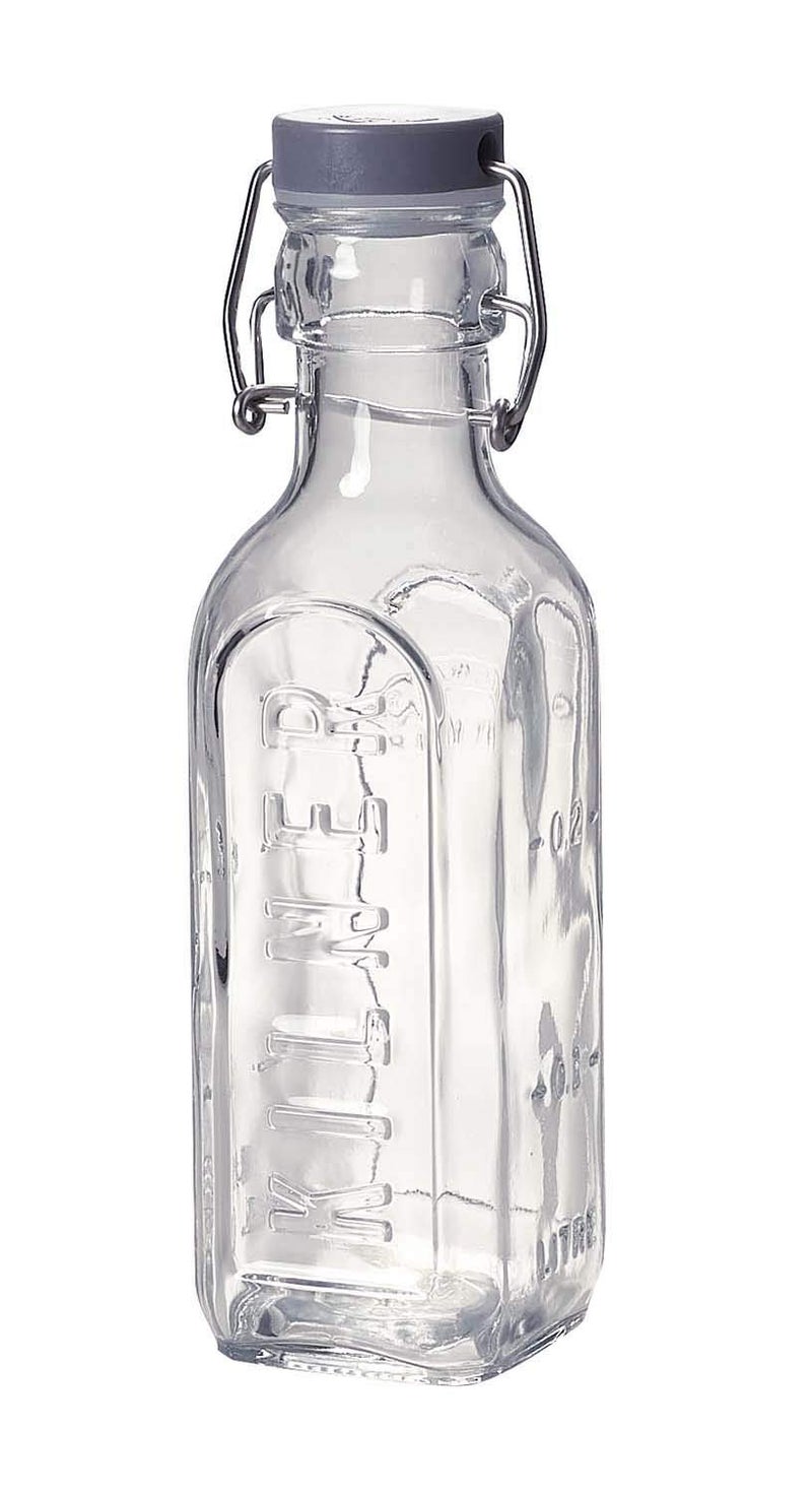 Kilner Premium 300ml Airtight Square Glass Oil Bottle with Clip Top Lid for Vinegar, Water, Dressings & Kitchen Pantry Use | Reusable Multipurpose Kitchen Storage Container - Image 1